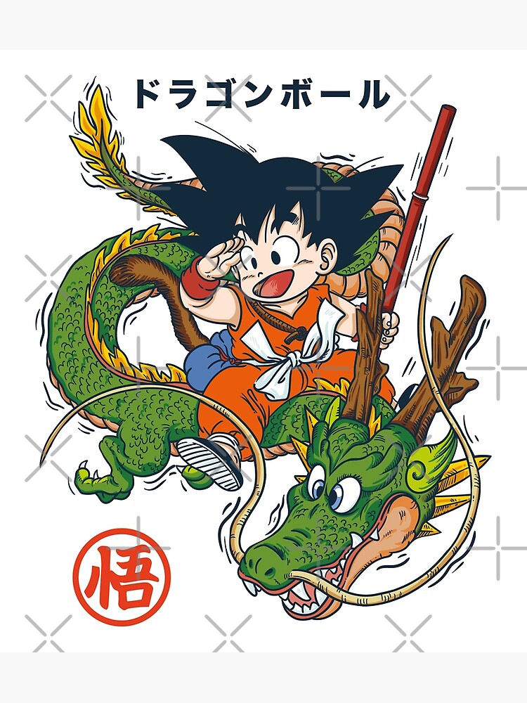 Poster de vidrio Dragon Ball Goku y Shenron 30x40cm - Otro