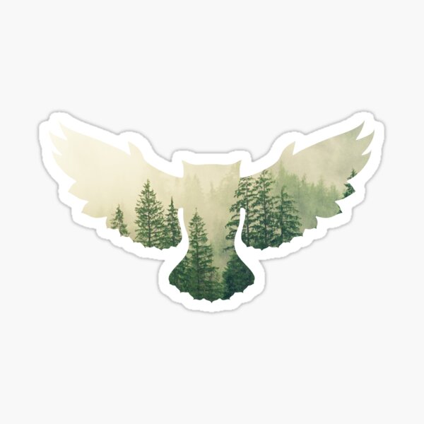 Owl forest design Sticker