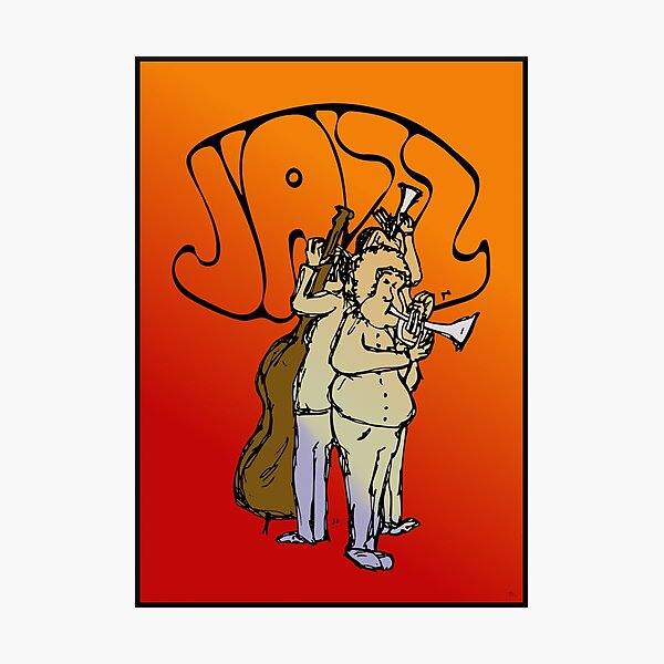 Jazztrio red Photographic Print