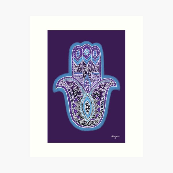 Item preview, Purple Hamsa designed and sold by Divyam Chaya Bernstein.