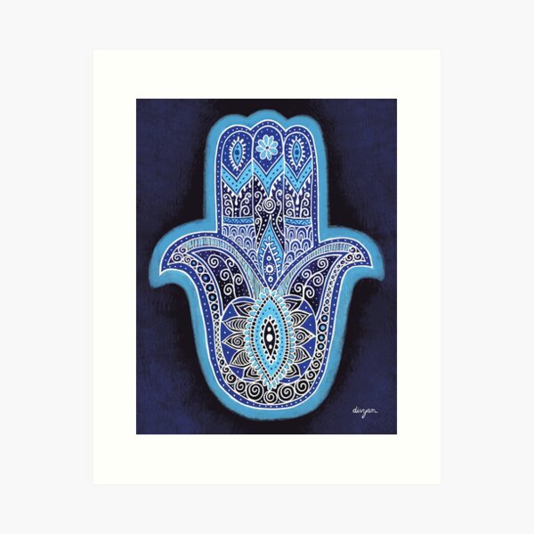 Item preview, Blue Hamsa designed and sold by Divyam Chaya Bernstein.