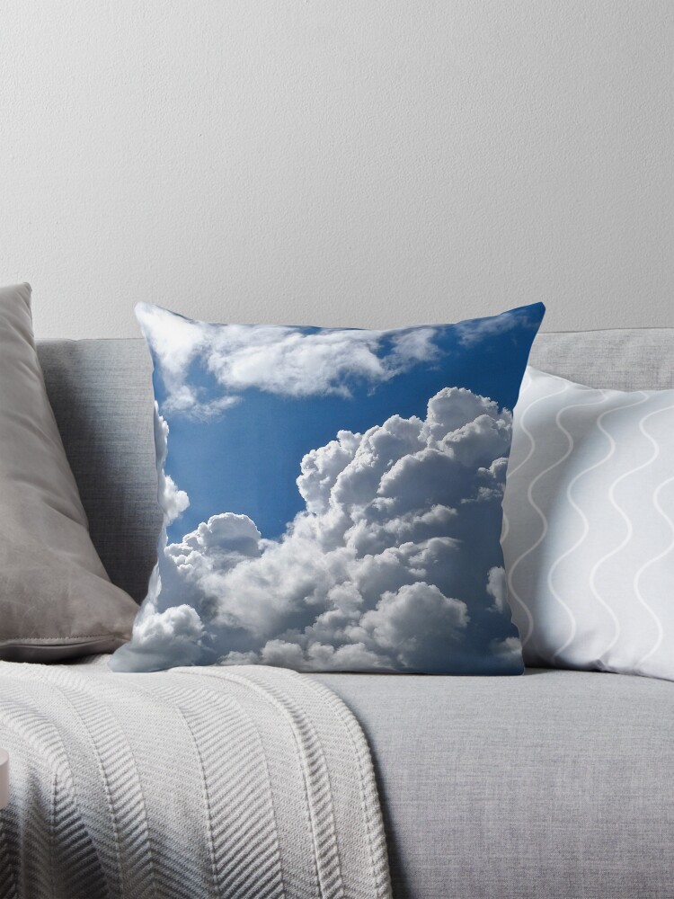 Thumbnail 1 of 4, Pillow, White Clouds over Gothenburg designed and sold by LeifViktor.