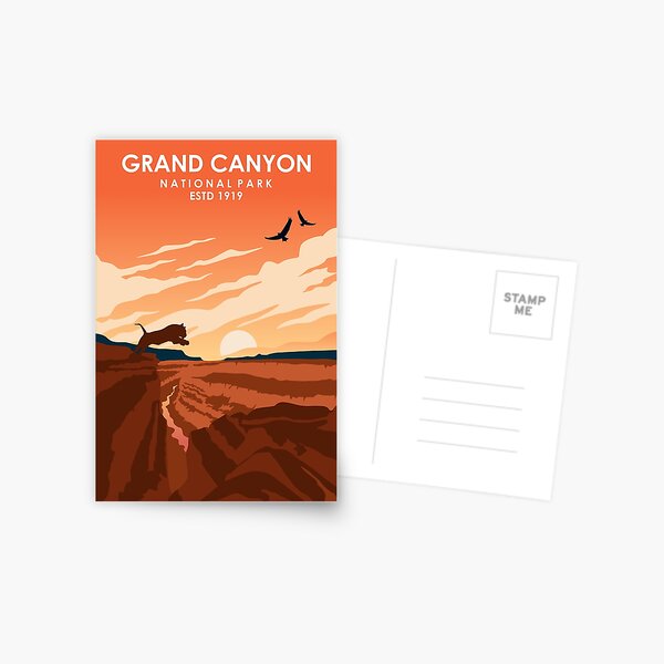 Item preview, Grand Canyon Vintage Minimal Retro National Park Travel Poster designed and sold by Stadify.