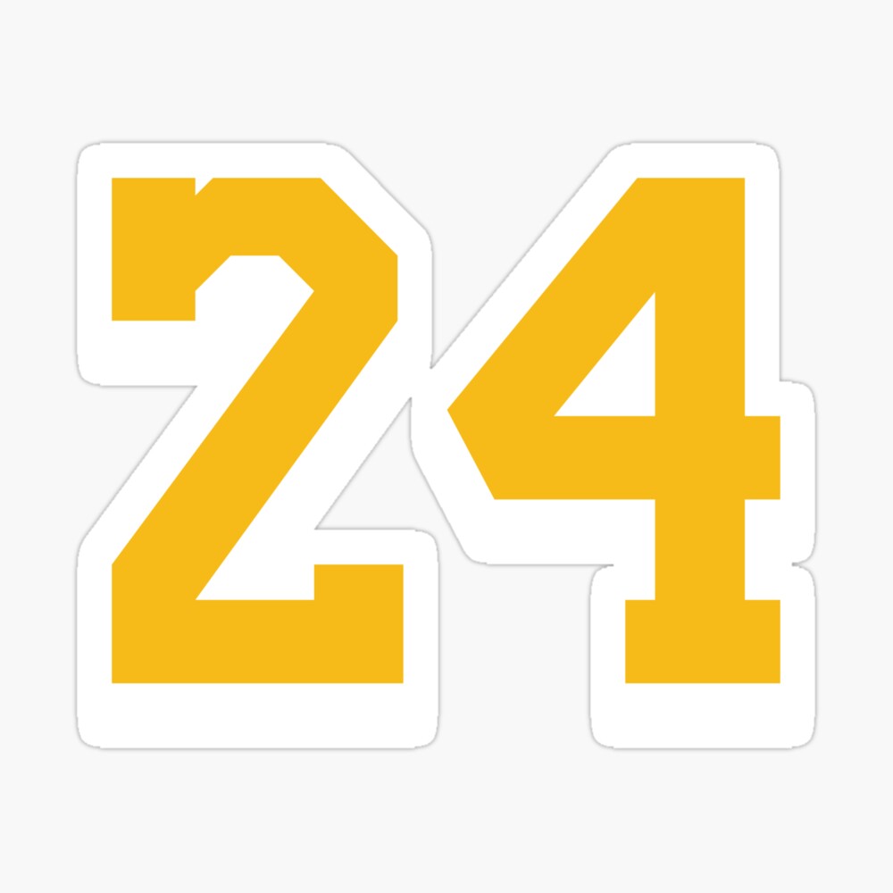 Ropniik Gelber Number 24 Basketball Hemd-Schlüsselanhänger Lakers