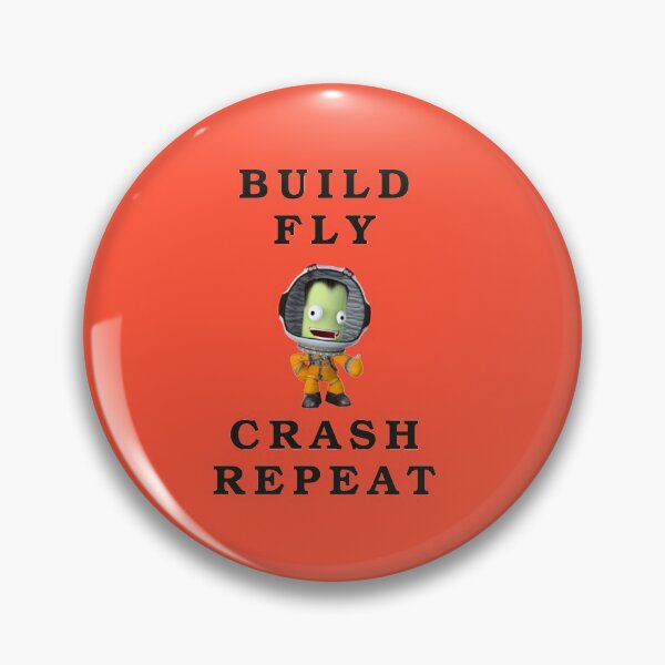 Item preview, build fly crash repeat , Kerbal space program , Kerbals , kids cartoon designed and sold by Mekoooo.