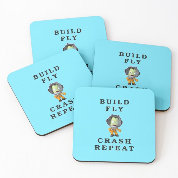 Item preview, build fly crash repeat , Kerbal space program , Kerbals , kids cartoon designed and sold by Mekoooo.