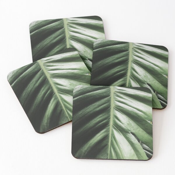 Item preview, Monstera Leaf Symmetry Retro Island Photography designed and sold by HintofNature.