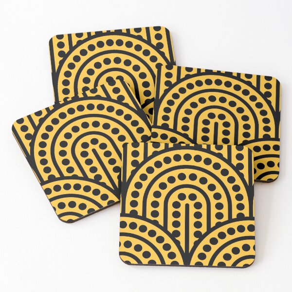 Item preview, Geometric Pattern: Arch Dot: Black/Yellow designed and sold by Red Wolf.