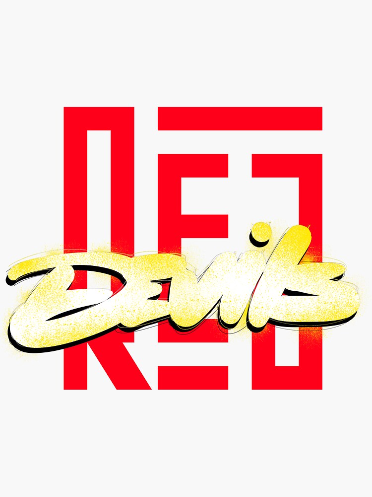 "Manchester United Red Devils" Sticker for Sale by Foottering Redbubble