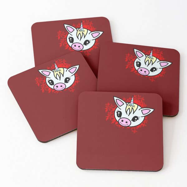Item preview, Little cute unicorn with pretty red flowers designed and sold by BV-creas.