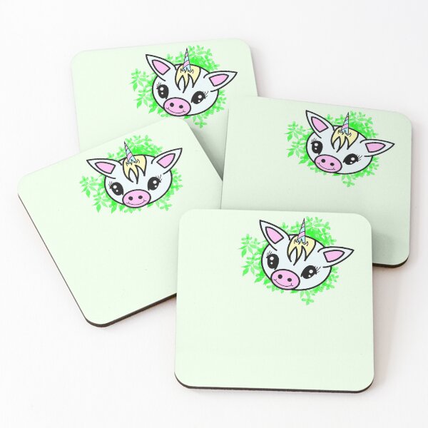 Item preview, Little cute unicorn with lovely green flowers designed and sold by BV-creas.