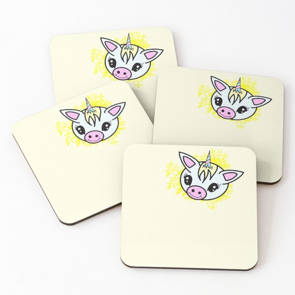Item preview, Little cute unicorn with pretty yellow flowers designed and sold by BV-creas.
