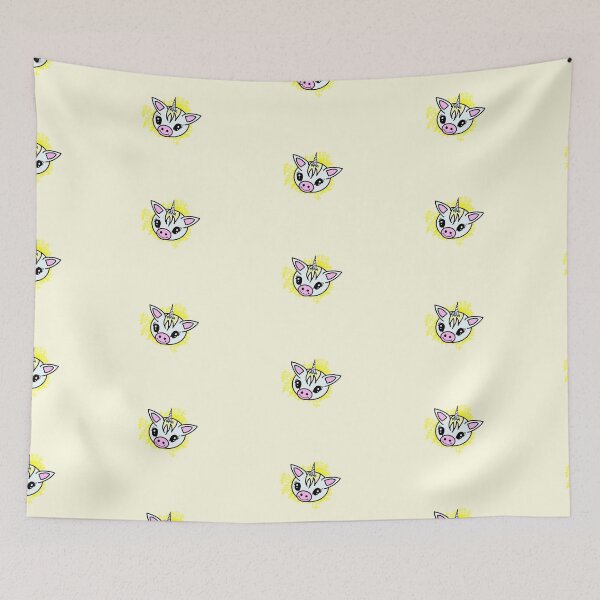Item preview, Little cute unicorn with pretty yellow flowers designed and sold by BV-creas.