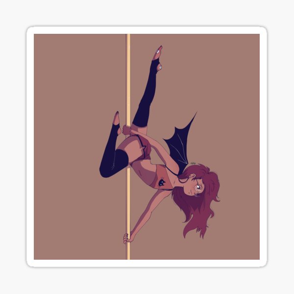 halloween and pole dance Sticker