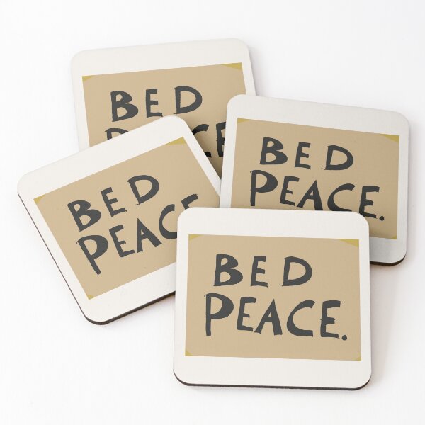 Item preview, BED PEACE: (John & Yoko): Original Black Text. Cardboard Brown on Bone White designed and sold by Day Chapman.