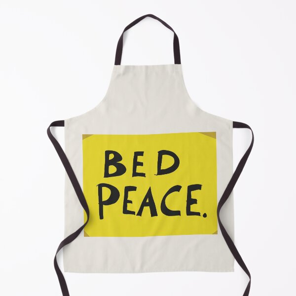 Item preview, BED PEACE: (John & Yoko): Original Black Text. Yellow Sign with Tape on Bone White designed and sold by Day Chapman.