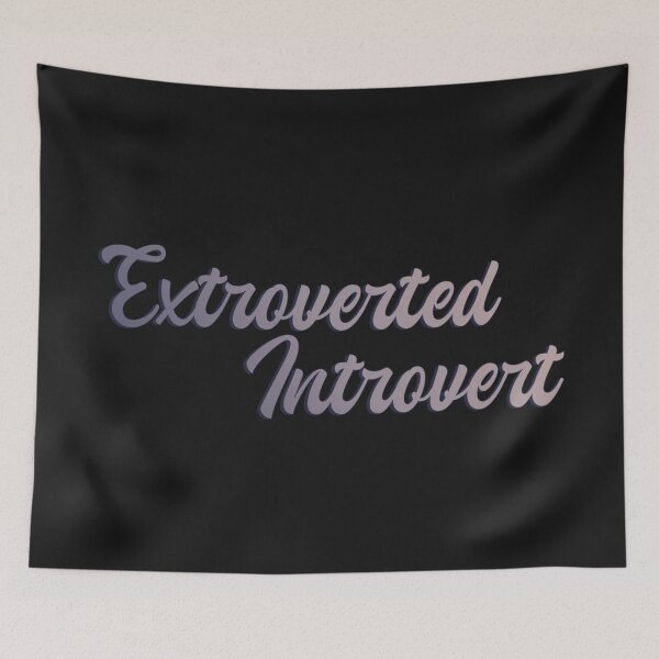 Item preview, Extroverted Introvert - Bold Purple Grey Text  designed and sold by TheMajesticGoat.
