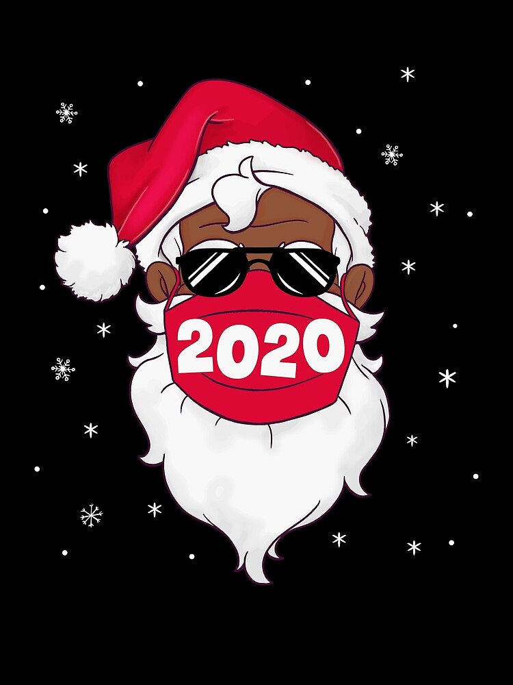 african-american-santa-black-christmas-santa-wearing-mask-art-print