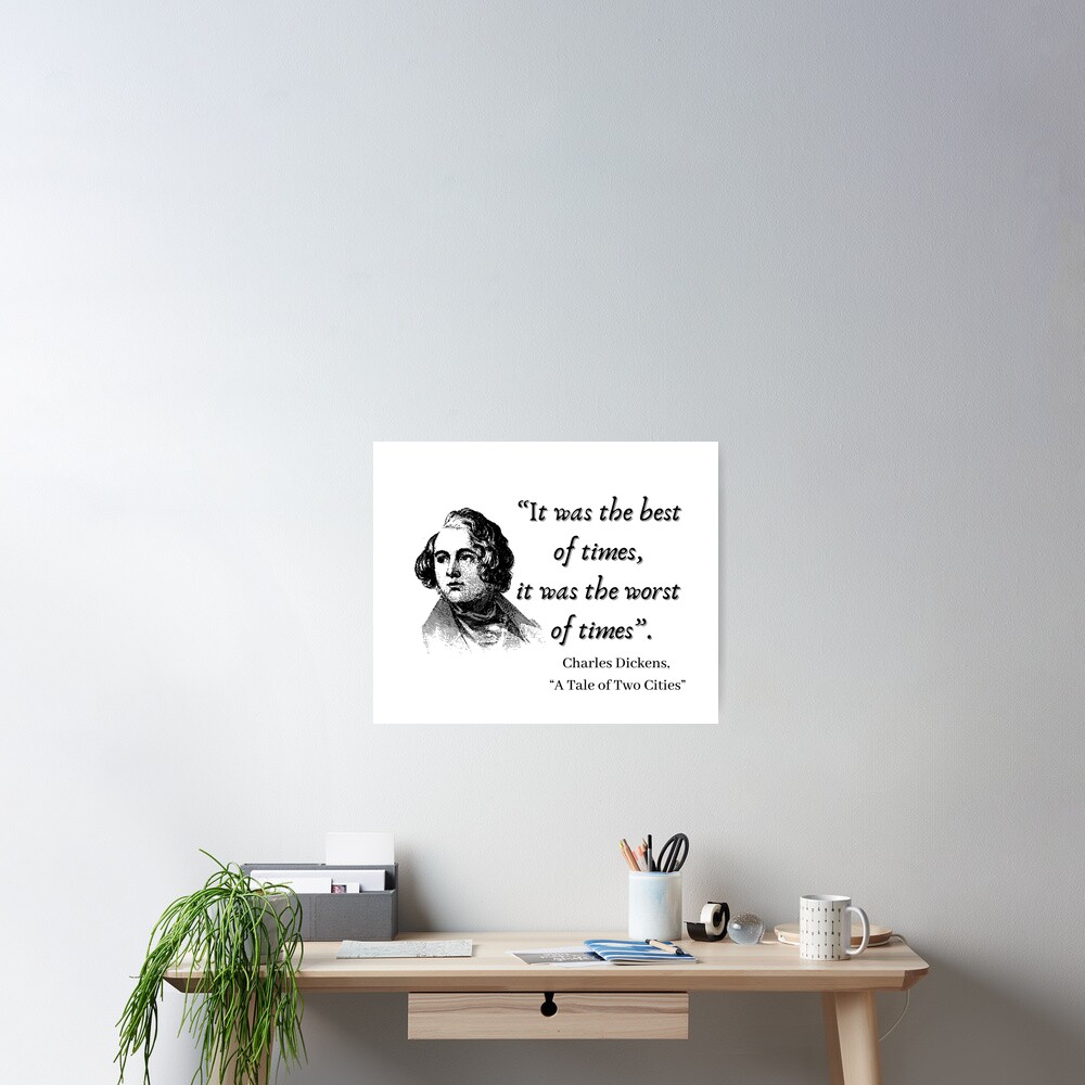 Charles Dickens. A Tale of Two Cities. It was the best of times, it was  the worst of times. | Art Board Print