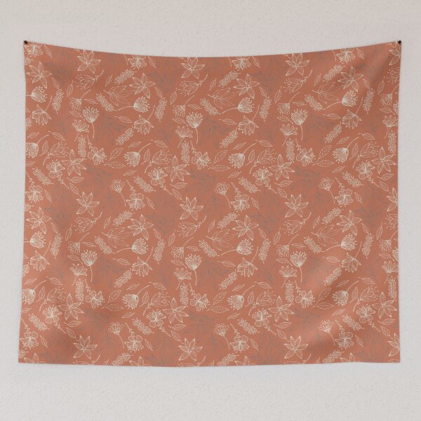 Item preview, Floral motif in line work - oxide pattern designed and sold by mossandhoney.