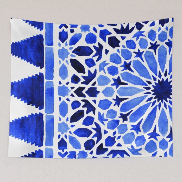 Item preview, Blue moroccan tiles designed and sold by Carolin Bentbib.