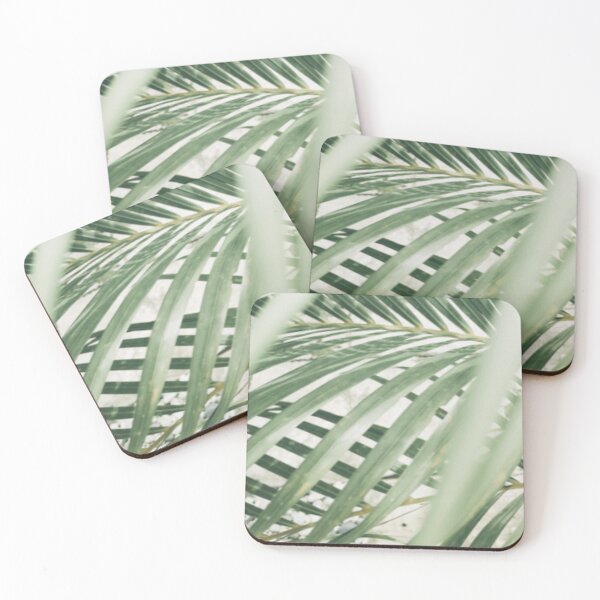 Item preview, Green Palm Leaves Retro Island Photography designed and sold by HintofNature.