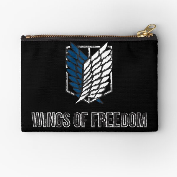 wings of freedom attack on titans Zipper Pouch