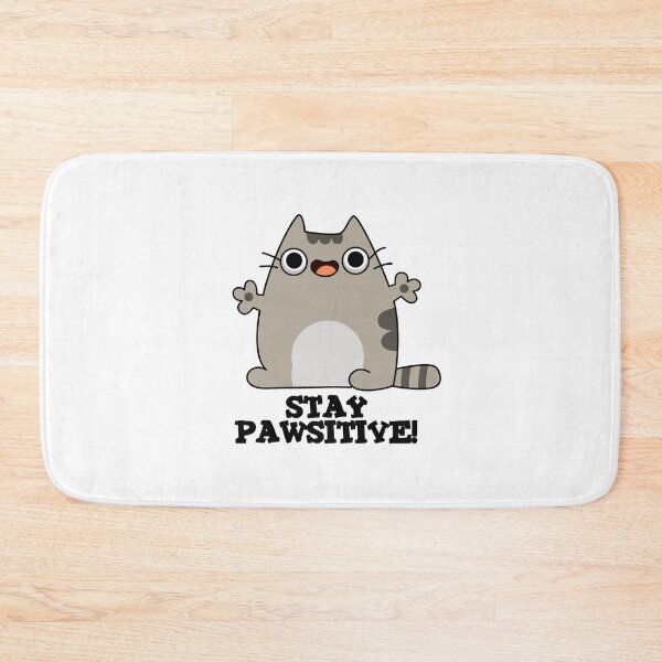 Item preview, Stay Paw-sitive Funny Cat Puns  designed and sold by punnybone.