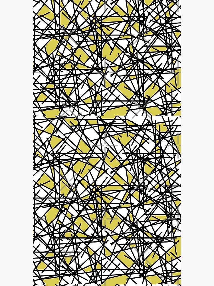 Discover 80s Abstract Yellow Black White Shards Pattern Duffel Bag