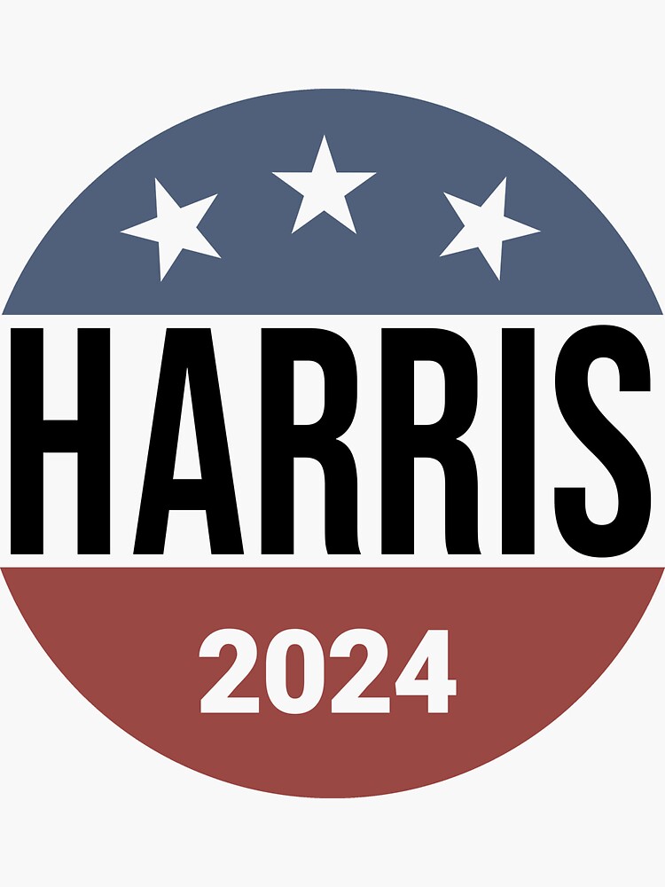 KAMALA HARRIS 2024 Retro Sticker By Sandraking0908 Redbubble   Bg,f8f8f8 Flat,750x,075,f Pad,750x1000,f8f8f8 