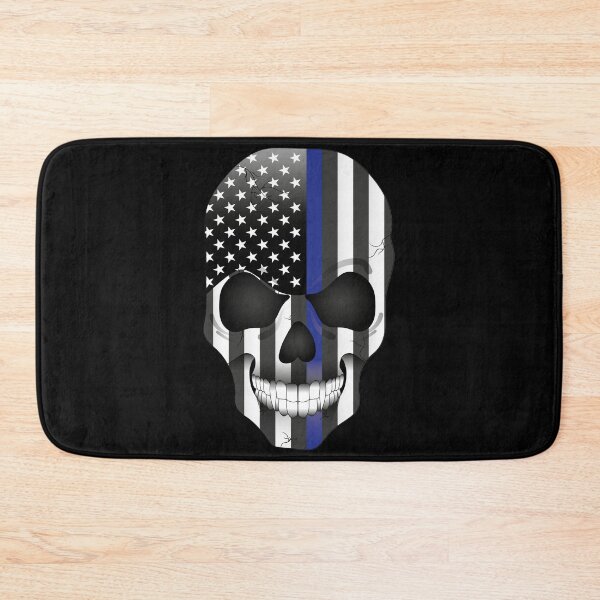Item preview, USA American Blue Line Vampire Skull Flag designed and sold by SandersApparel.