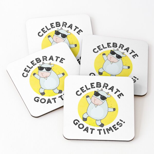 Item preview, Celebrate Goat Times Funny Animal Puns  designed and sold by punnybone.