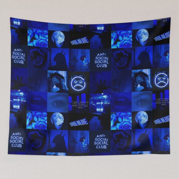 Item preview, Dark blue glow aesthetic collage designed and sold by Kayla Korte.