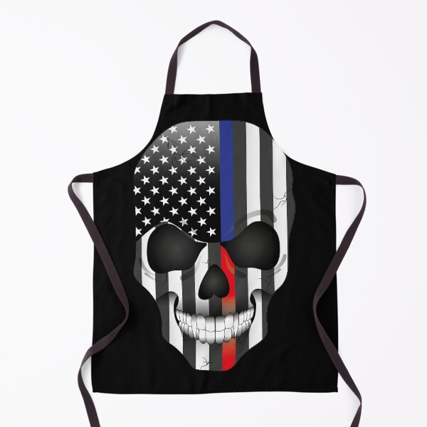 Item preview, USA American Red & Blue Line Vampire Skull Flag designed and sold by SandersApparel.