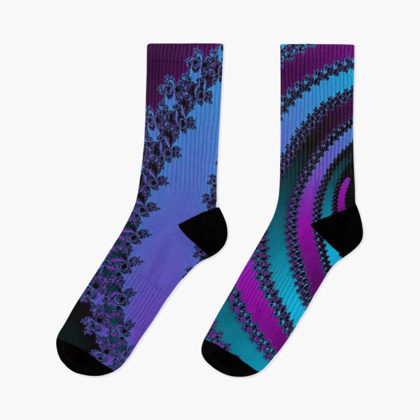 Artikelvorschau, Stilvoll | Dramatisches Fraktal in Schwarz, Blau und Rosa | Fraktalkunst entworfen und verkauft von JillyJ05.