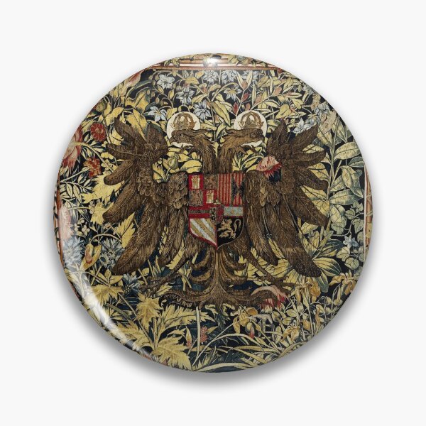 Item preview, Coat of Arms of Emperor Charles V with Double Eagle ,Floral Heraldic Tapestry designed and sold by BulganLumini.