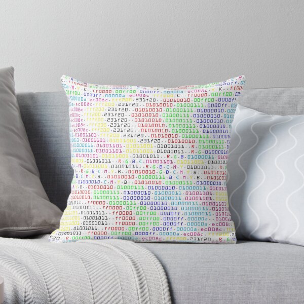 R.G.B.C.M.Y.K.. Throw Pillow