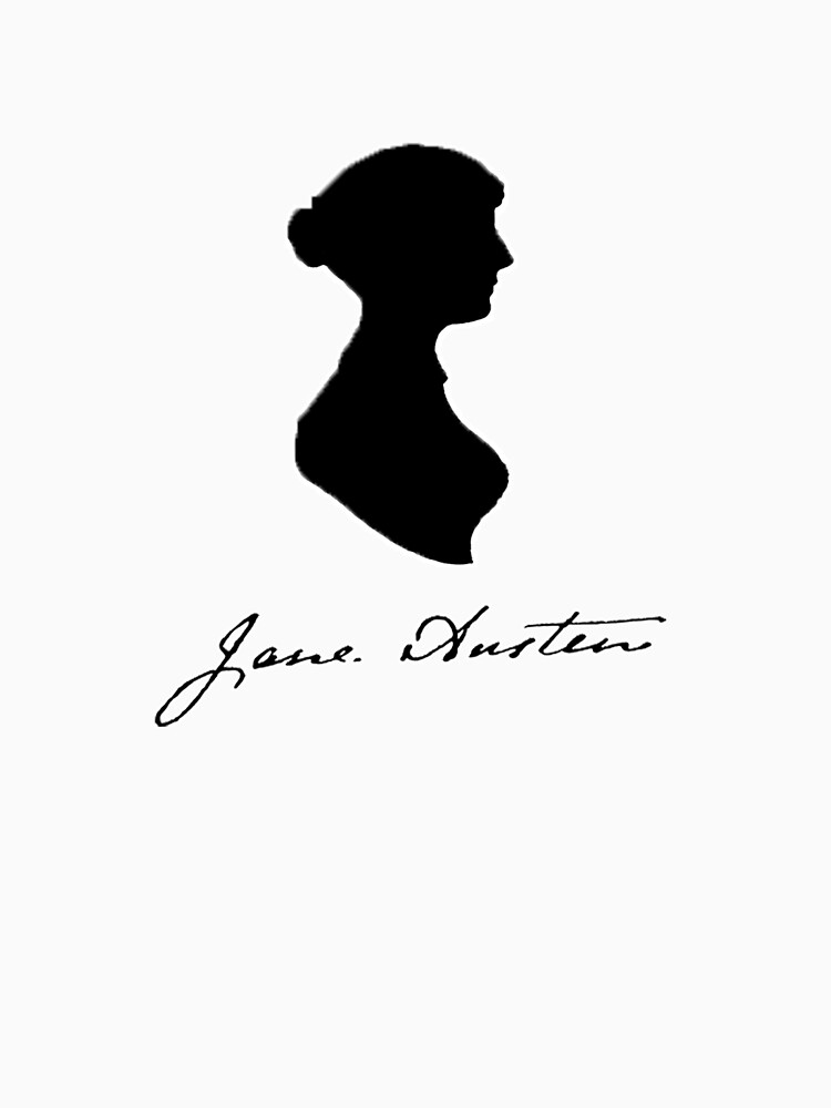 Jane Austen Signature And Silhouette T Shirt By Nerdswithswords Redbubble 