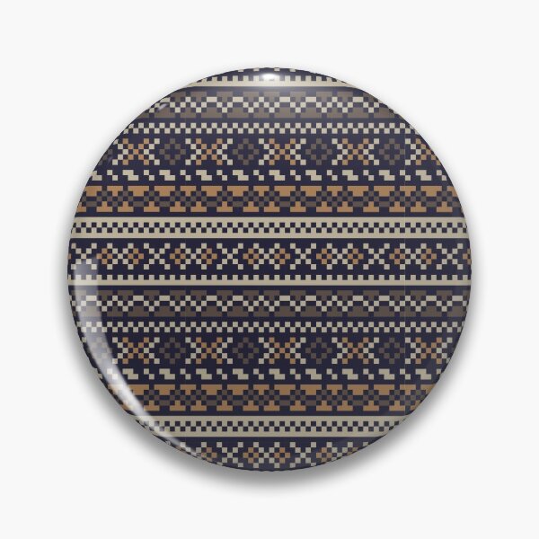 Item preview, Brown Cream Christmas Fair Isle Pattern designed and sold by Siu-Hong Mok.