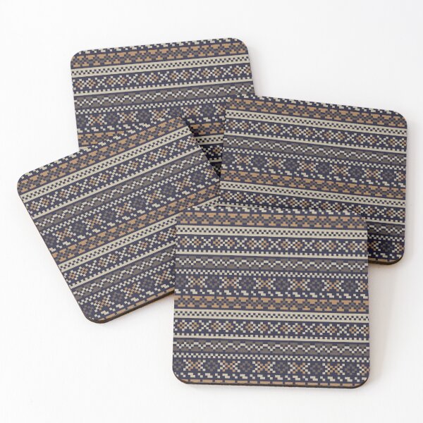 Item preview, Brown Cream Christmas Fair Isle Pattern designed and sold by Siu-Hong Mok.