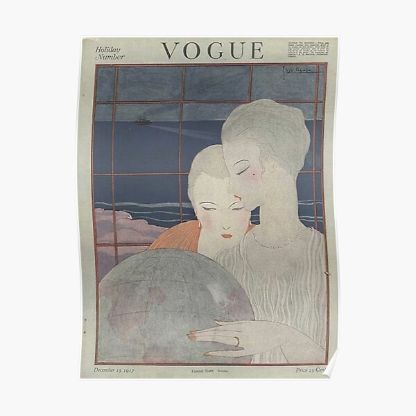 Vintage Vogue Magazine cover - December 1917 Poster