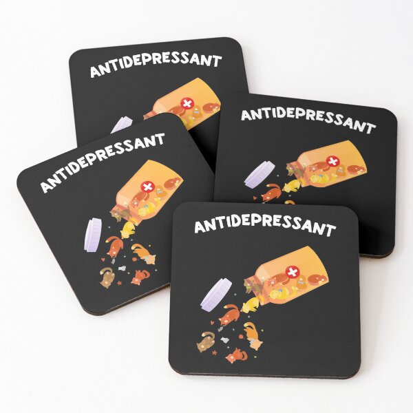 Item preview, Antidepressant cat - kittens falling from a bottle. designed and sold by nananinanana.