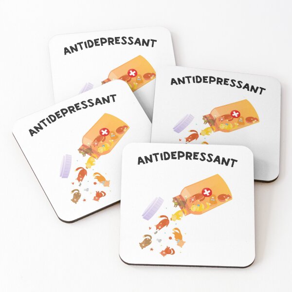 Item preview, Antidepressant cat - kittens falling from a bottle. designed and sold by nananinanana.