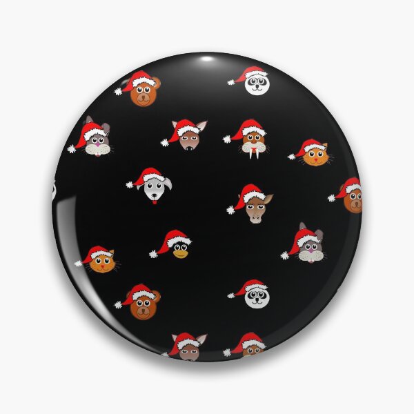 Item preview, Christmas Animals With Hats Pack Pattern Collection In Black designed and sold by LuckyKermit.