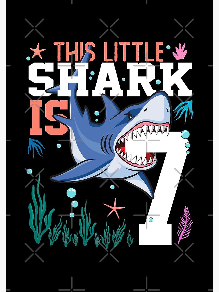 Turning 7 Year Old Birthday Gift Boy Shark 7th Bday Girl&quot; Journal 