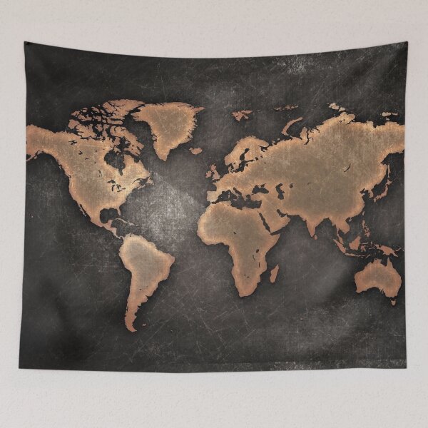 Item preview, world map brown designed and sold by 42youbest.