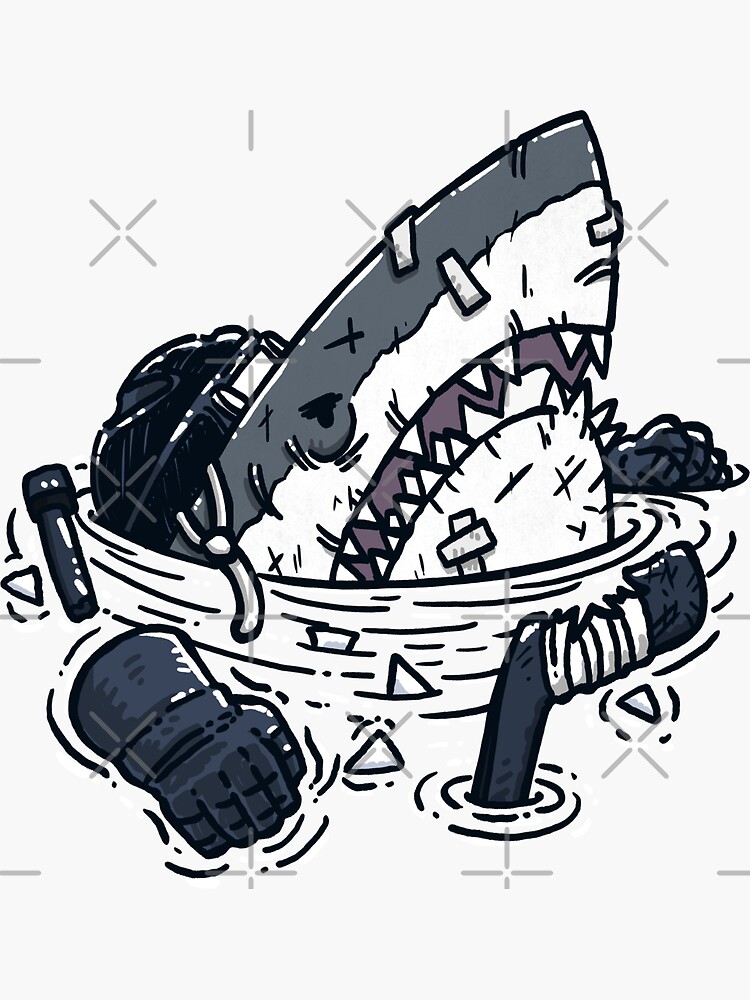 Thumbnail 3 of 3, Sticker, The Goon Shark designed and sold by nickv47.