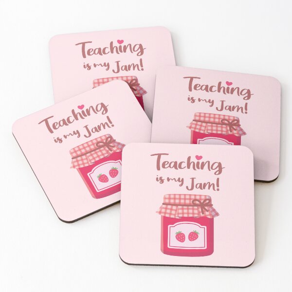 Item preview, Teaching is My Jam Strawberries Jam Pun designed and sold by rustydoodle.