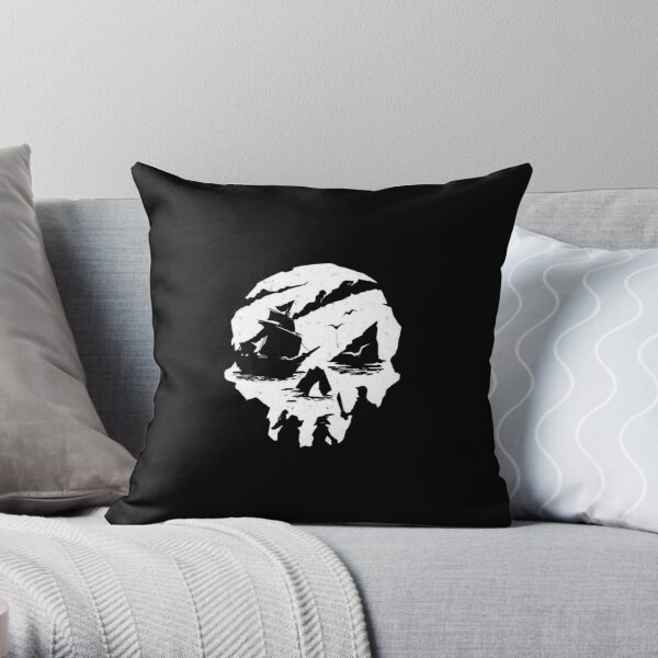 Sea Of Thieves White logo Coussin
