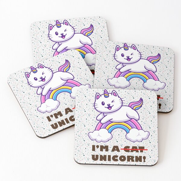 Item preview, Unicorn Cat, Caticorn, Unicorn Rainbow Art Design designed and sold by ArtTees44.